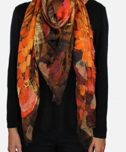 Women’s cashmere and modal print foulard FLAVORS Art 11000