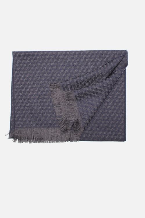 Sciarpa di lana da uomo armonia philip blu e grigio