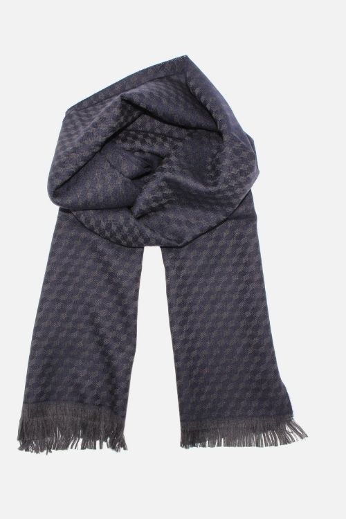 Sciarpa uomo in lana armonia philip blu e grigio