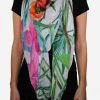 Foulard donna in seta e modal con stampa Flowers Art 12020